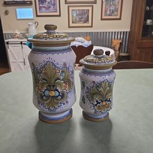 Handcrafted Ceramic Vases with Floral Design